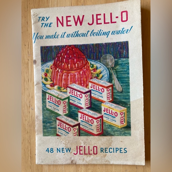 Vintage green Tupperware mold with 3 Jello recipe books from 1927, 1932, 1952 - Picture 9 of 14